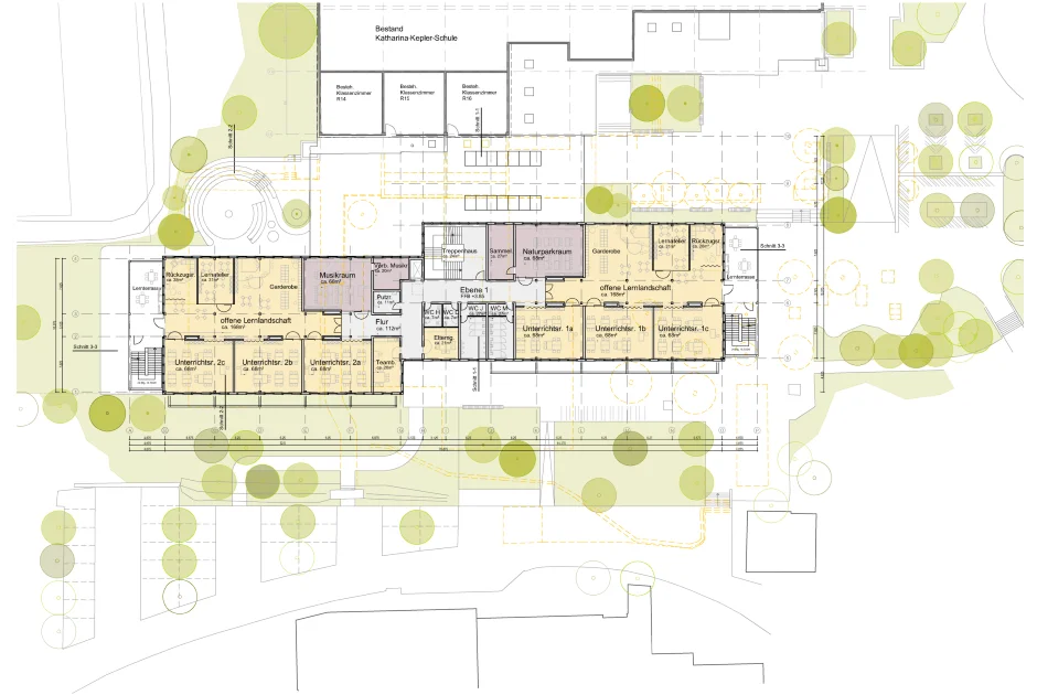 Erweiterungsbau einer 3-zügigen Grundschule mit Hort und Mensa